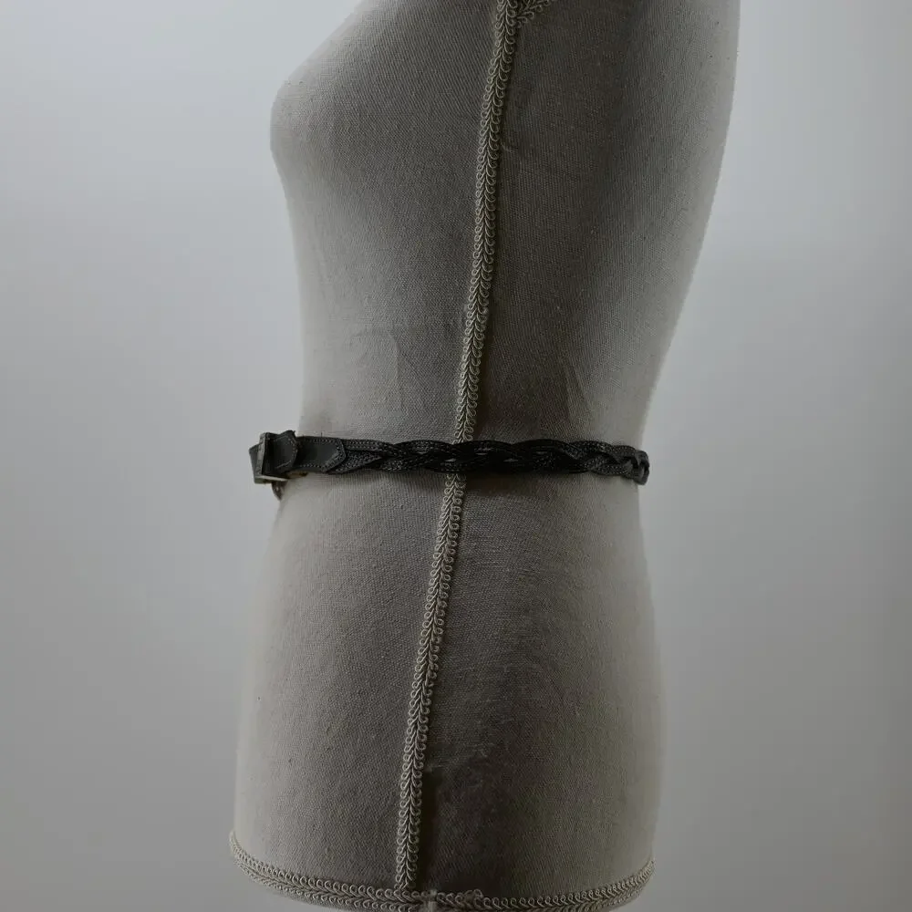 Western Gray Belt XS 26 Skinny Braided Cowgirl Festival USA